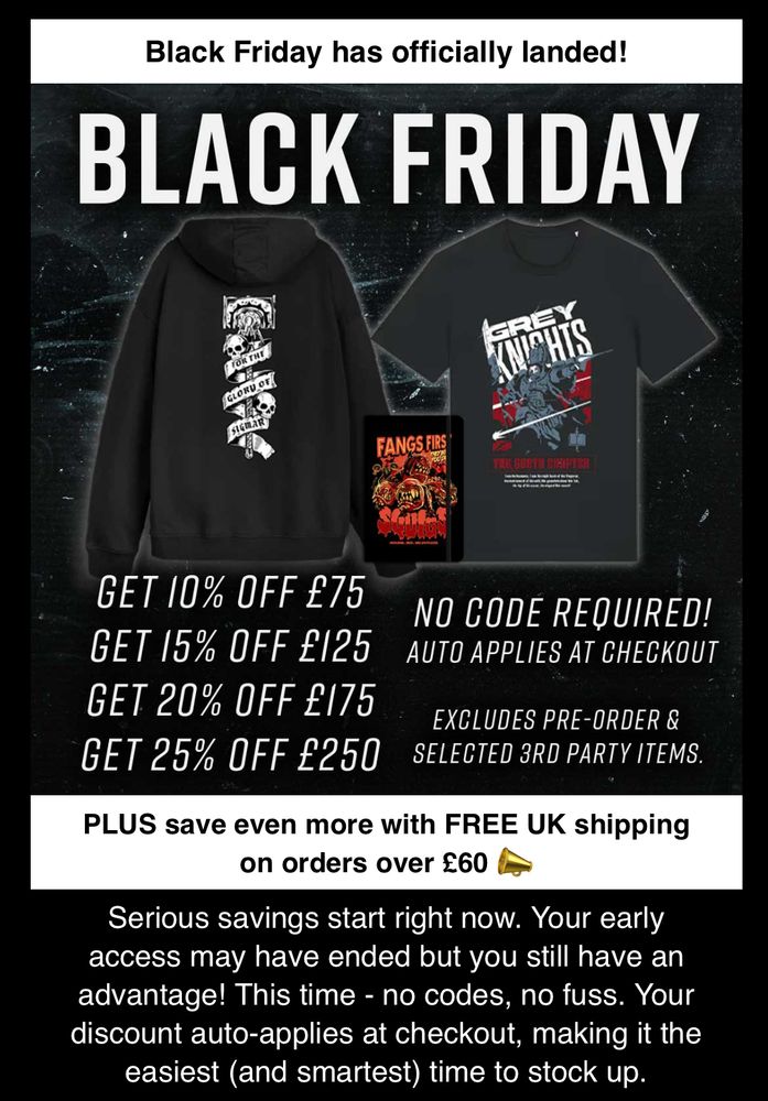 Warhammer Merch Black Friday sale!