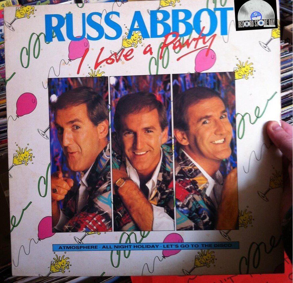 Picture of a copy of the Russ Abbott album ‘I Love A Party’. 