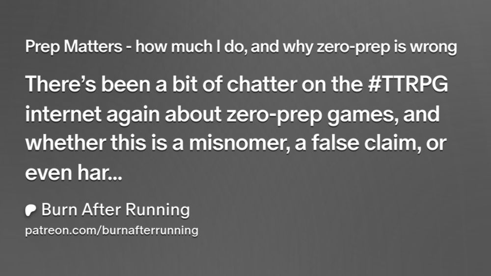 Prep Matters - how much I do, and why zero-prep is wrong | Burn After Running