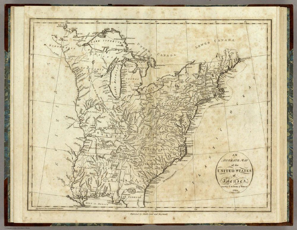 An old map of United States from the website linked in the post.