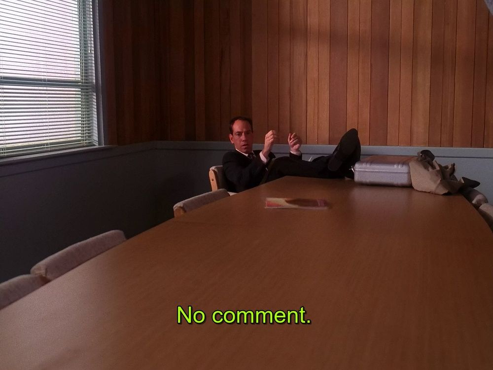 FBI forensic scientist Albert Rosenfield "no comment" in Twin Peaks