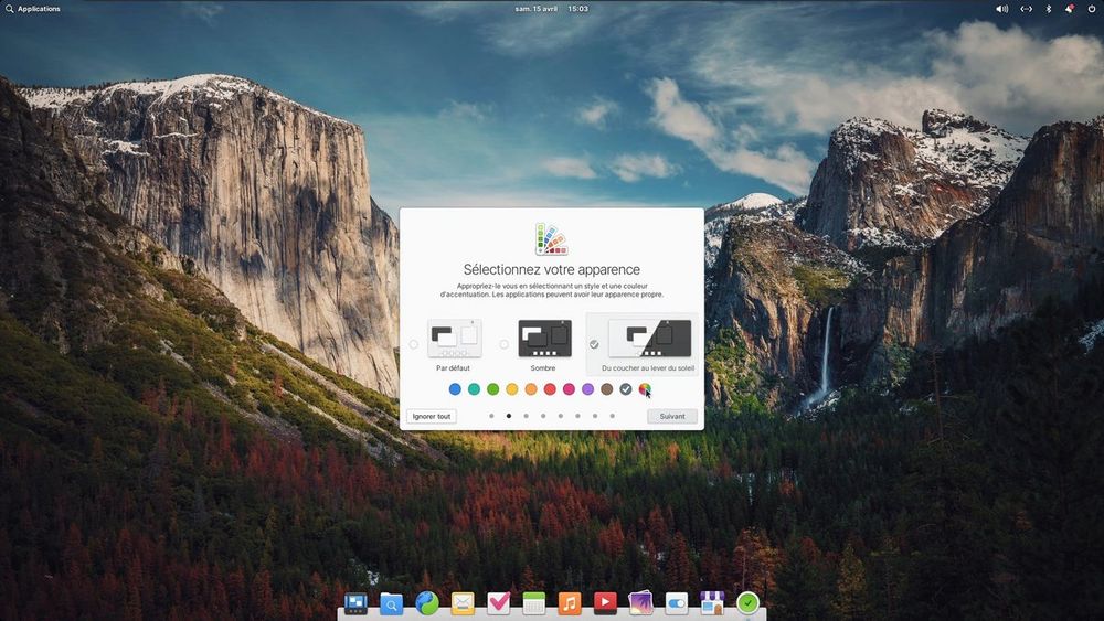 screenshot from ELementOS that looks like a cleaned version of mac os X