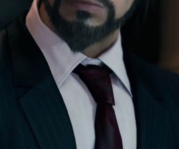 Reeve's tie knot in FFVII Remake. It is the same knot as worn by the Turks, but Reeve's tie is made of a satin-like fabric and his tie knot is slightly looser. While his tie is more formal, he looks a little less put-together.