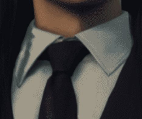 Tseng's tie knot in FFVII Rebirth.