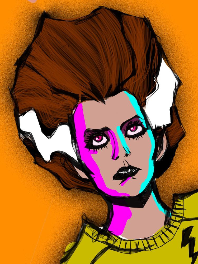 An illustration of Magenta from the Rocky Horror Picture Show.