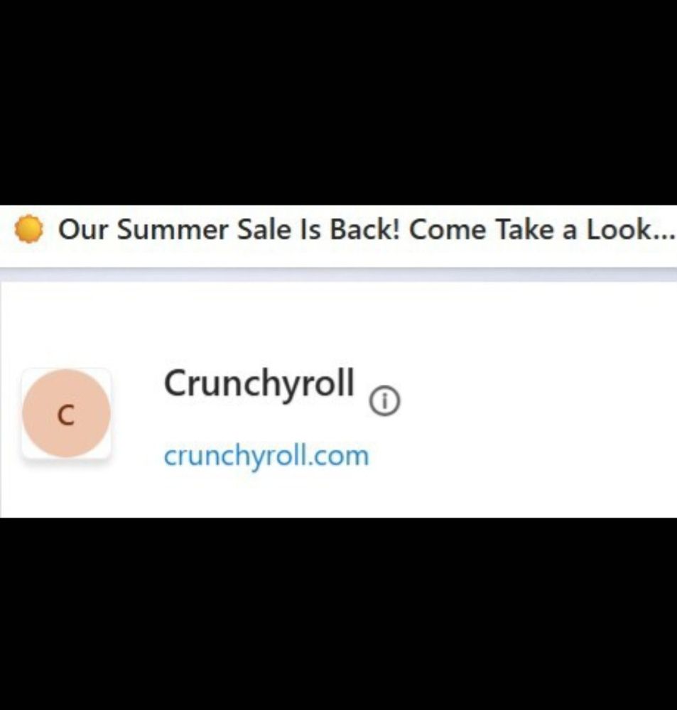 Email promoting the crunchyroll summer sale 