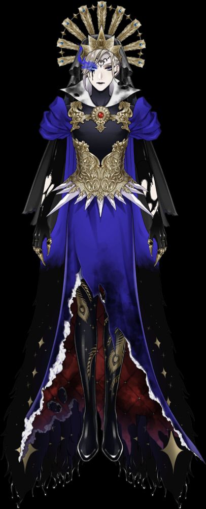 A full body picture of Vil Schoenheit in his overblot form from book 5.