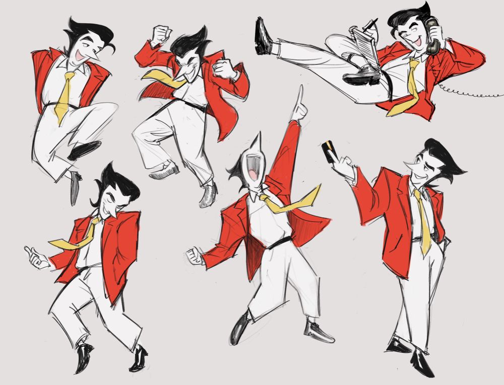 Spamton pose sheet