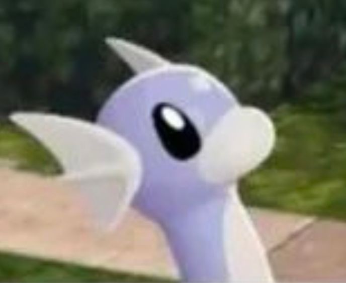 Dratini looking up at his trainer like "dude wtf"