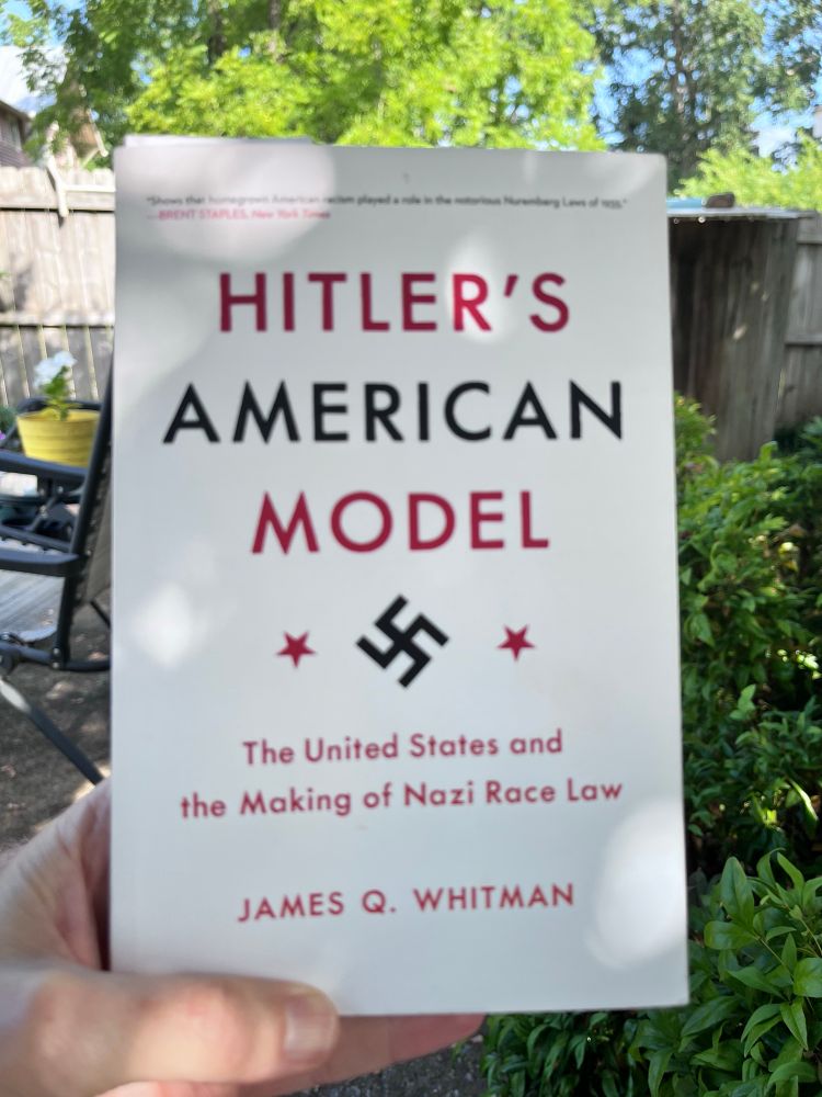 Cover of James Q Whitman’s “Hitler’s American Novel” 