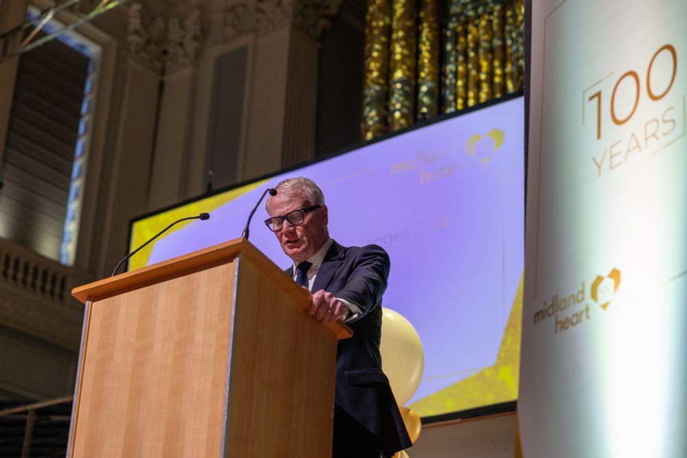 The Mayor of the West Midlands, Richard Parker, speaking to an audience. 