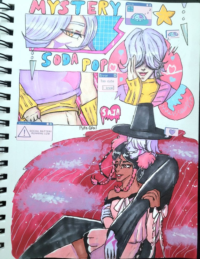 Mystery saja sketchbook art drawing from kpop demon hunters 