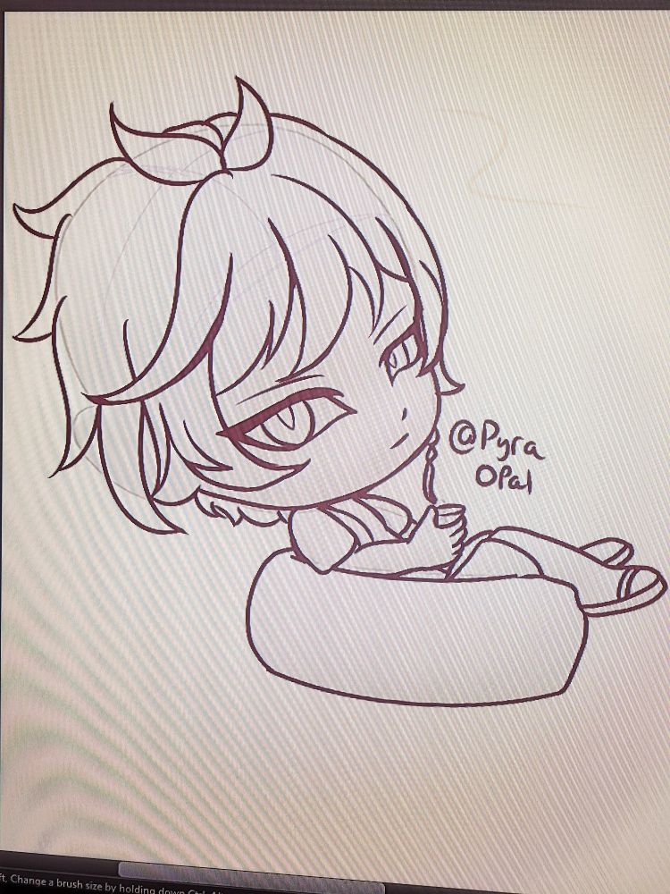 Work in progress wip of Zhongli from Genshin Impact 