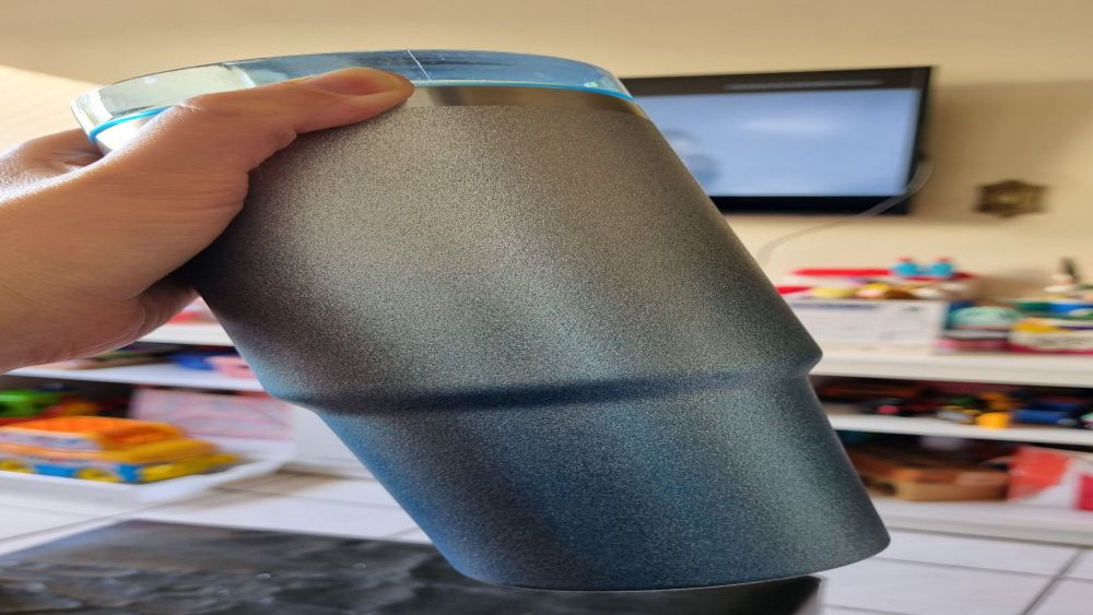 Copo réplica de Stanley em degrade azul com glitter