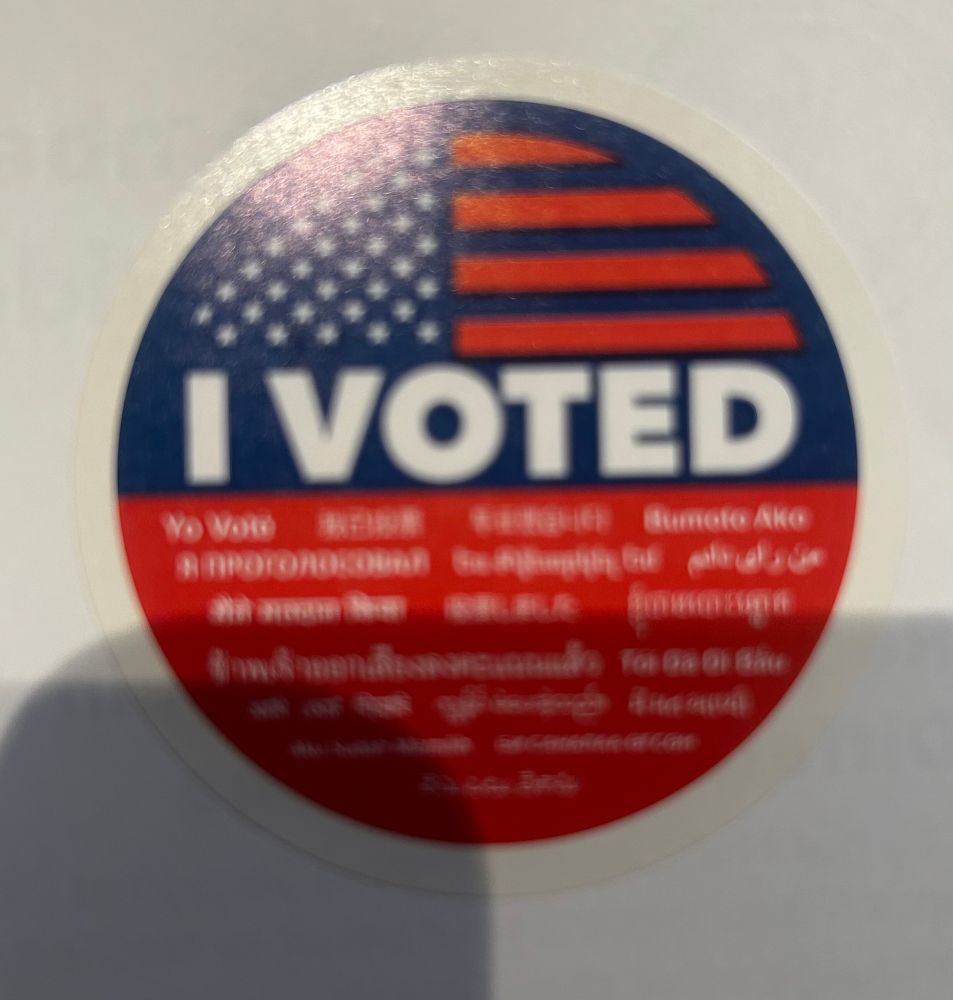 Los Angeles county I Voted sticker 