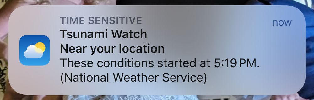 Tsunami watch from LA