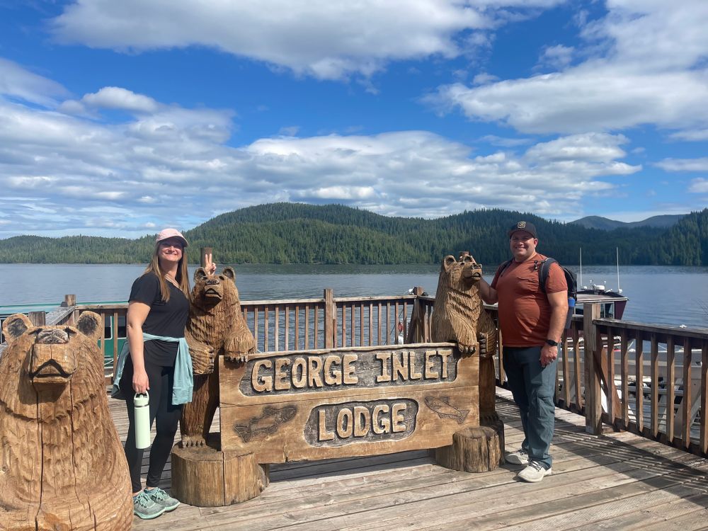 My wife and I at the George Inlet Lodge