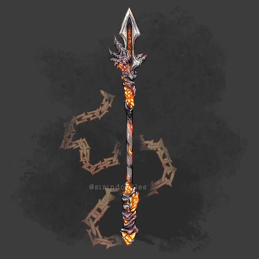 DnD weapon art, dungeons and dragons commission