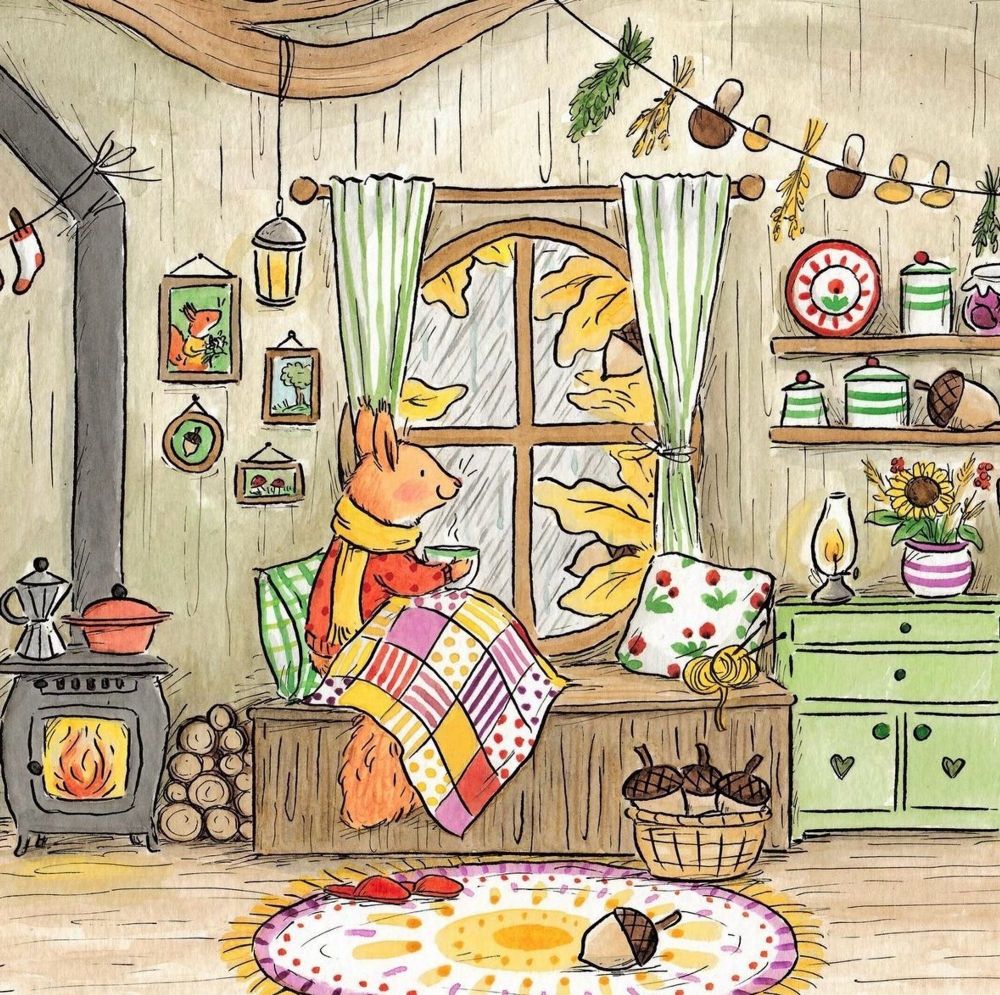 Conejo mirando las lluvia por la ventana.