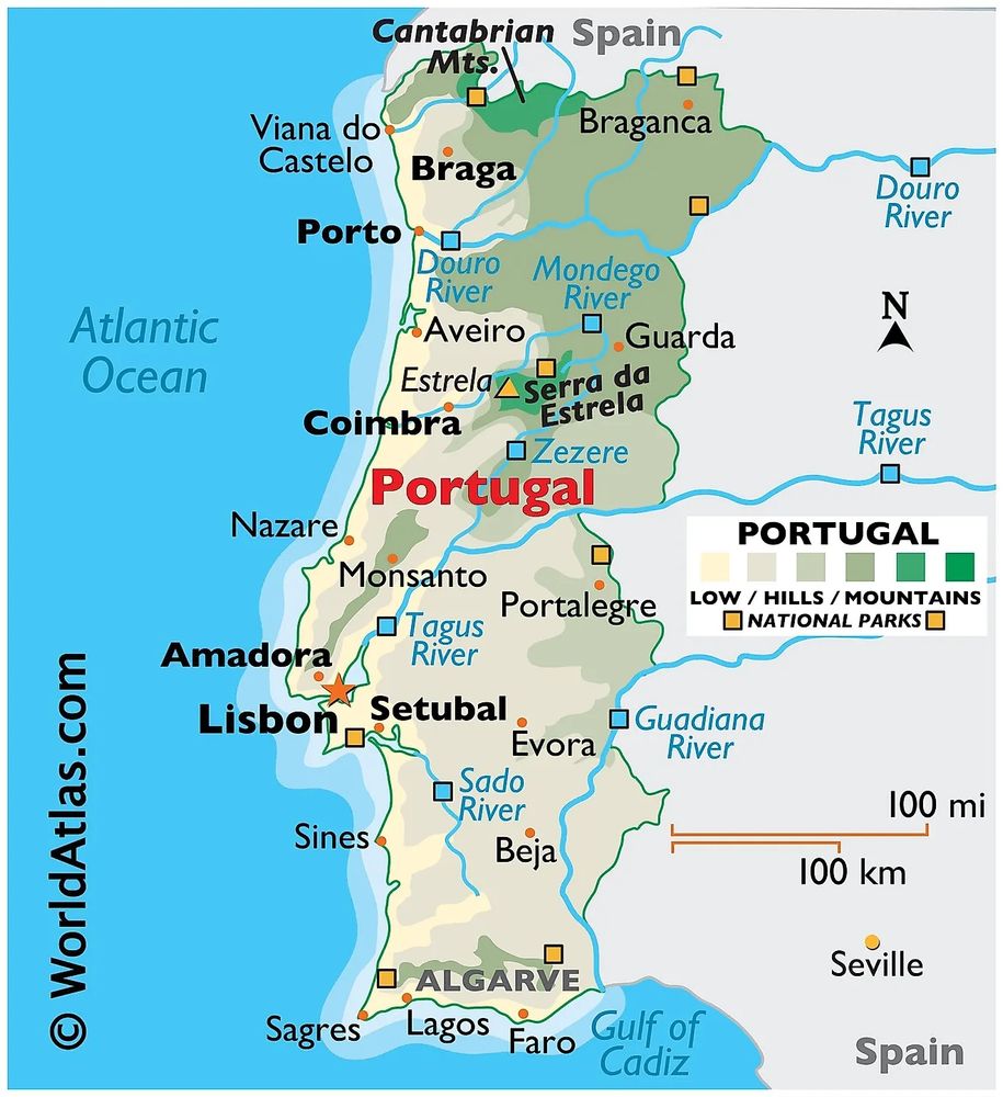 map of Portugal