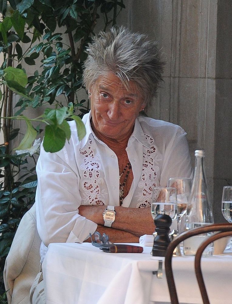 Rod Stewart looking like your gran 