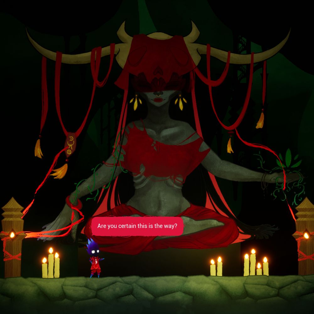 Naginami encounters many goddess statues along their journey