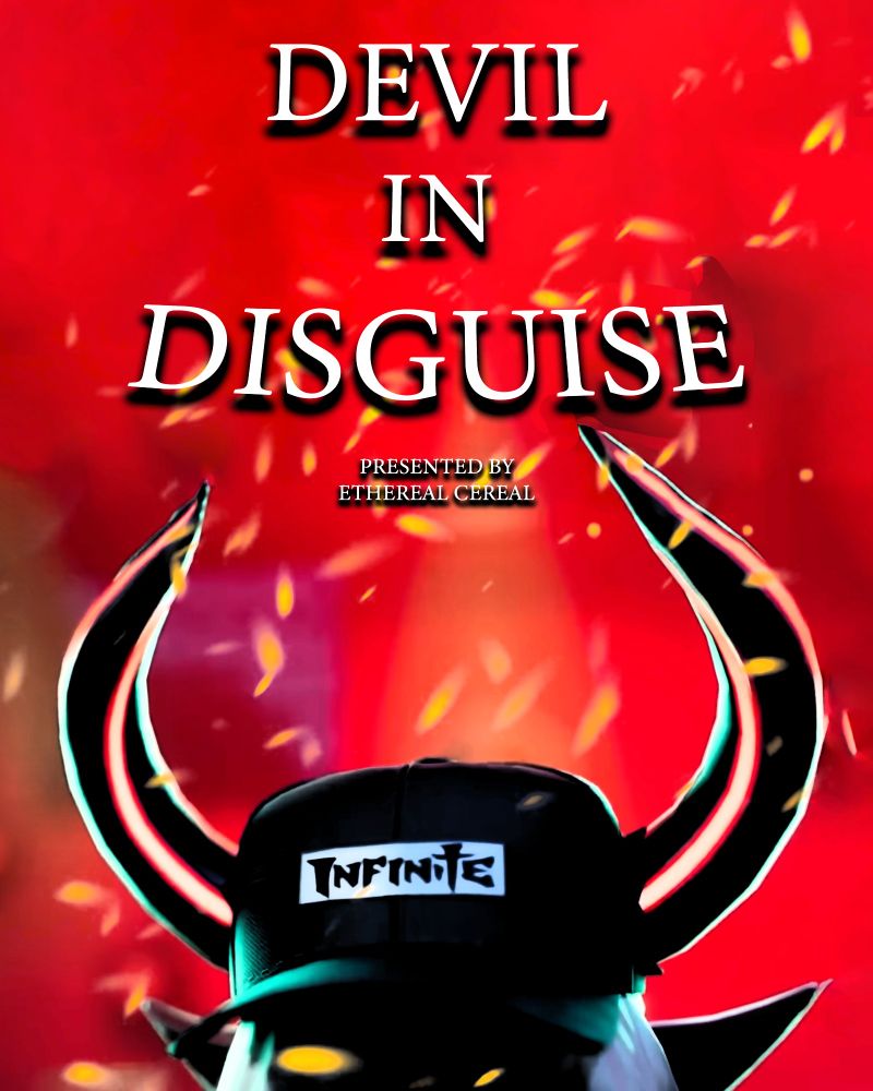 Poster for "Devil in Disguise" featuring the silhouette of the main character Scarlet