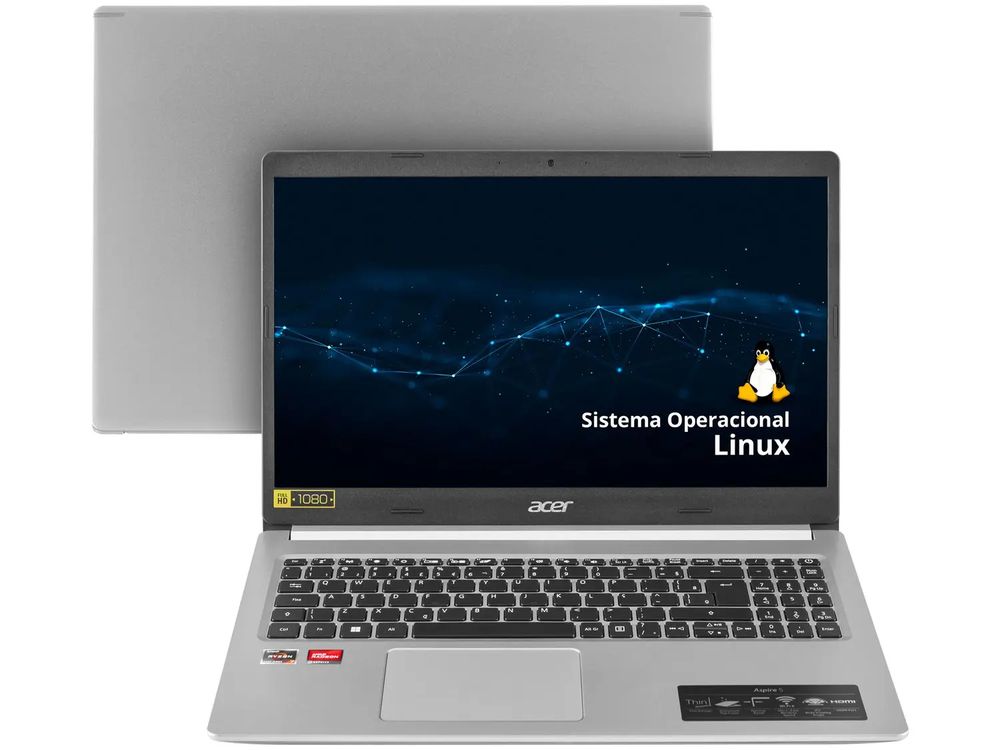 Notebook Acer Aspire 5 A515-45-R36L AMD Ryzen R7 12GB RAM SSD 512 GB 15,6" Full HD Linux NX.AYDAL.00N
O Acer Aspire 5 A515-45-R36L Referência NX.AYDAL.00N é um ótimo notebook para quem precisa de um equipamento potente e versátil. Ele conta com processador AMD Ryzen R7 5700U com 8 núcleos, 12GB de memória RAM e 512GB de armazenamento SSD, o que garante um ótimo desempenho em qualquer tarefa. O sistema operacional é o Linux. A tela LED de 15,6" com resolução Full HD (1920x1080) também é um grande destaque, proporcionando imagens de alta qualidade. Além disso, o notebook tem design moderno e compacto, com top cover em alumínio, que o torna muito elegante. O Acer Aspire 5 A515-45-R36L é um notebook ideal para quem busca um equipamento potente, versátil e com um design moderno.