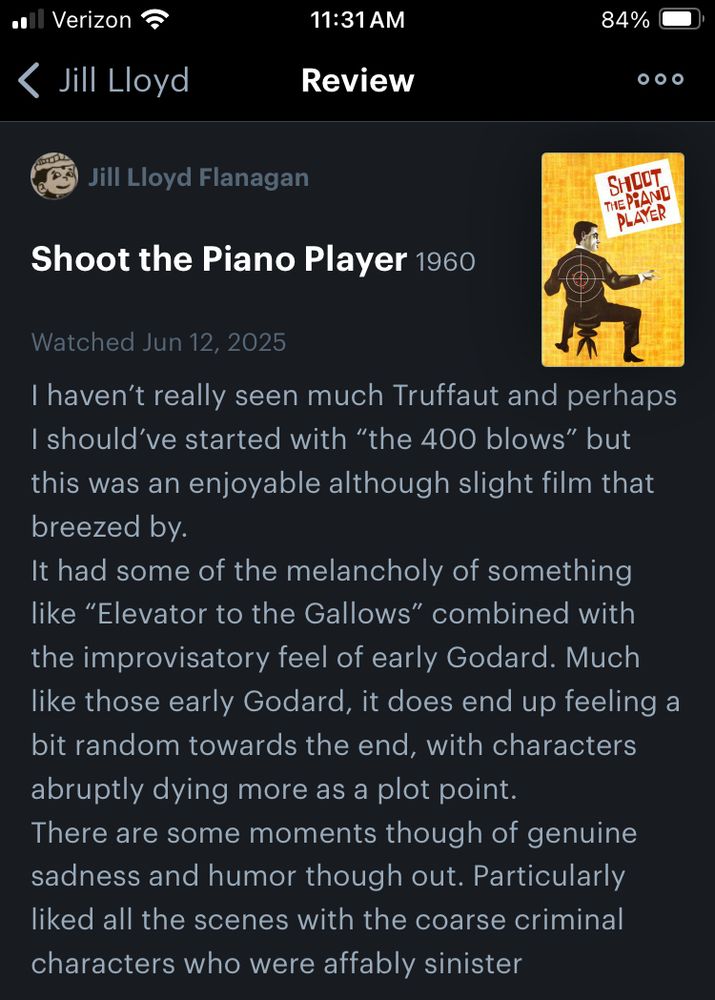 Review of shoot the piano player 