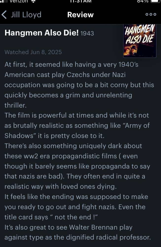 Review of hangmen also die