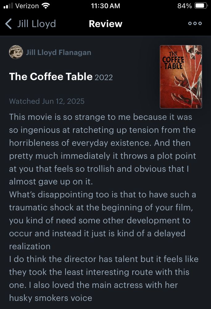 Review of the coffee table

