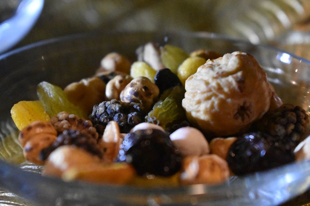 Roasted seeds and dried fruits for nut-free snacking