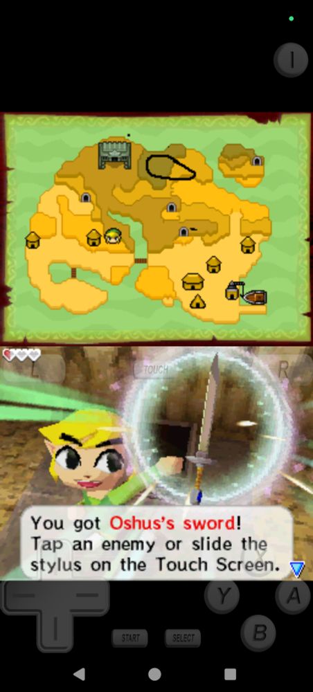 Link getting his first sword in phantom hourglass.