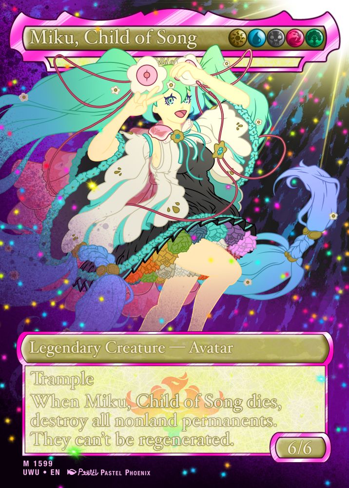 Hatsune Miku themed MTG proxy