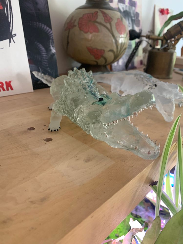 Photo d’un crocodile en verre ! 