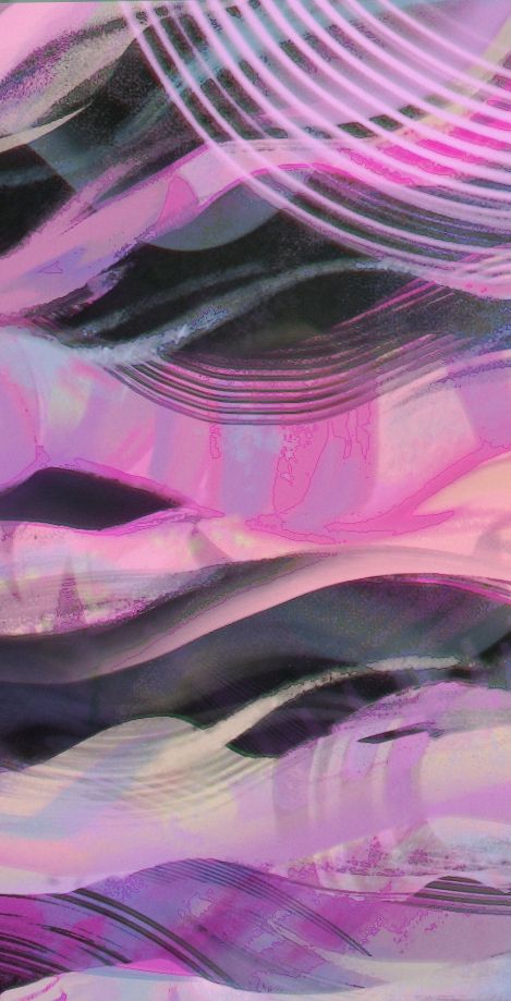 Cropped image of a digital painting. Abstract Wavy multicolor pinkish lines