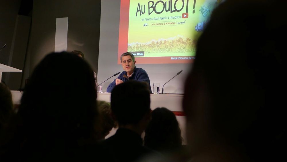 Conférence de François Ruffin à SciencesPo, co-animée par Adèle Chasle et Noé Renard. 