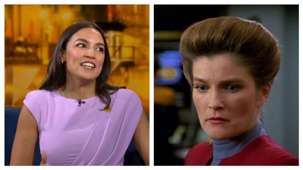 Rep. Alexandria Ocasio-Cortez shared with late-night's Stephen Colbert how Star Trek: Voyager's Janeway inspires her approach to politics, with Kate Mulgrew reaching out to AOC on social media in…