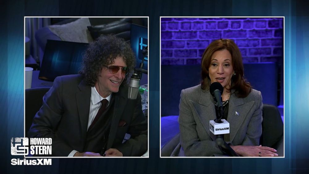 Here are some highlights from VP Kamala Harris' one-on-one interview with Howard Stern, including how Trump is getting "punked," Stern sharing why he's voting for VP Harris, and more. / #HowardStern…