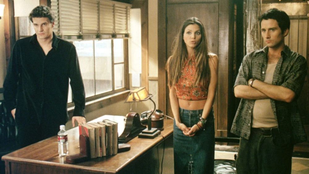 Angel stars David Boreanaz and Charisma Carpenter took to social media with heartfelt posts honoring the 25th anniversary of the "Buffy" spinoff series' debut. / #Angel #Buffy #BTVS