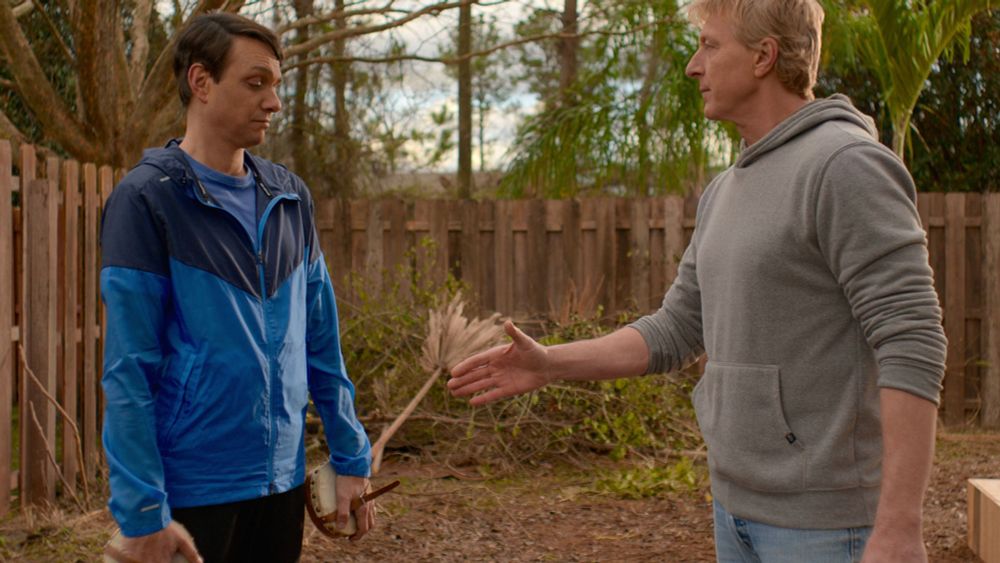 Cobra Kai stars Ralph Macchio & William Zabka on if we'll see Daniel LaRusso and Johnny Lawrence fight one last time before the series ends. / #CobraKai #KarateKid @jonhurwitz @netflix…