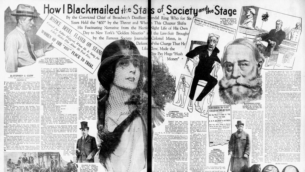 Spicy History #1: William d'Alton Mann is credited by many with the creation of the blind item and blackmailed America's elite, but also left his son with a pulp publishing legacy.