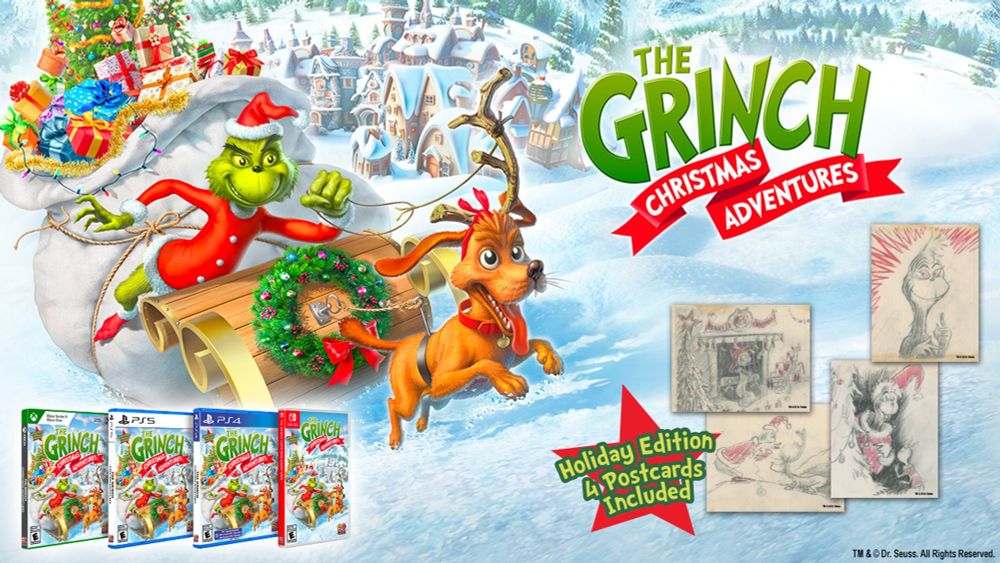 #TheGrinch: Christmas Adventures - Holiday Edition has been announced, as a physical copy will arrive in September with four postcards.