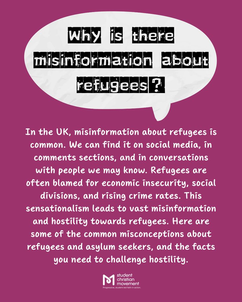 Text: Why is there misinformation about refugees?

In the UK, misinformation about refugees is common. We can find it on social media, in comments sections, and in conversations with people we may know. Refugees are often blamed for economic insecurity, social divisions, and rising crime rates. This sensationalism leads to vast misinformation and hostility towards refugees. Here are some of the common misconceptions about refugees and asylum seekers, and the facts you need to challenge hostility.