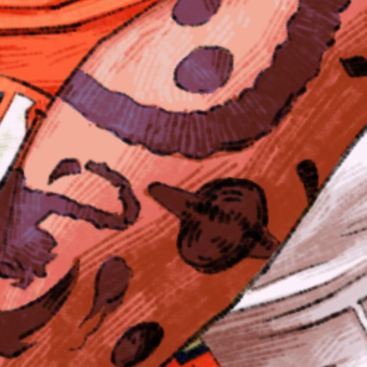 The poor outcome of drawing a man’s tattoos. It’s just so purple