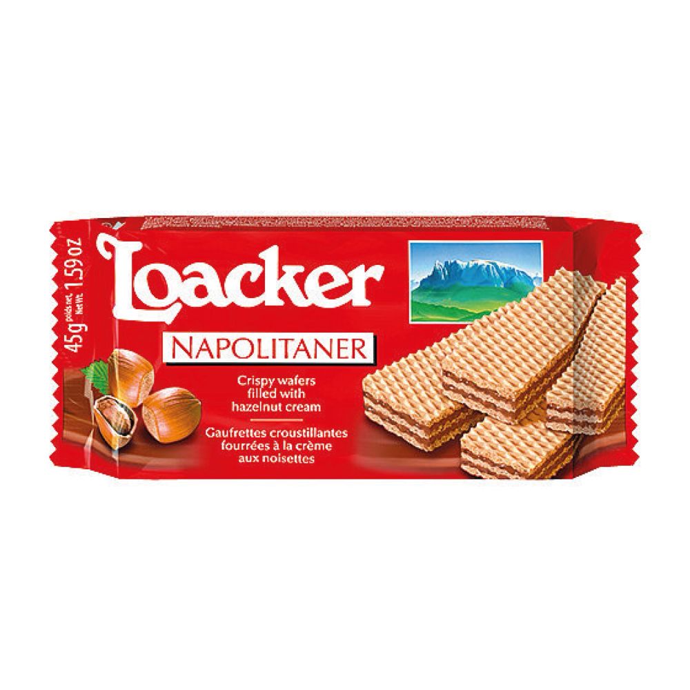 Loacker hazelnut wafer cookies