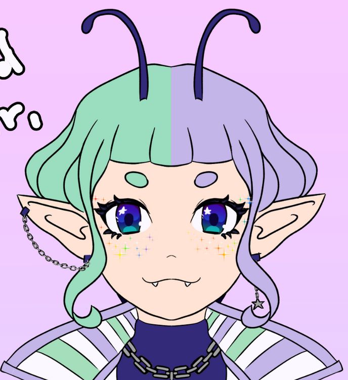 screenshot of my vtuber's face in the reference