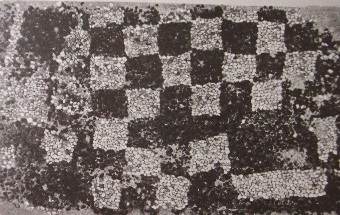 As close up of a megaron floor from Gordion Late 9th/early 8th cent 
📷 Wikipedia 