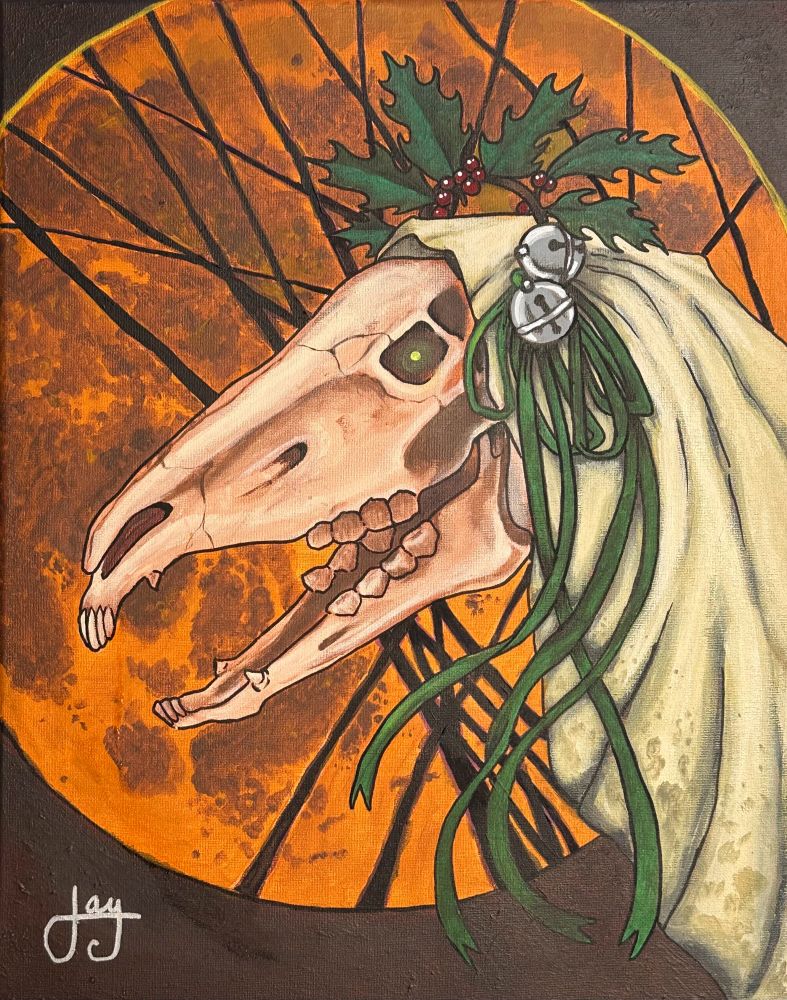 Mari Lwyd painting