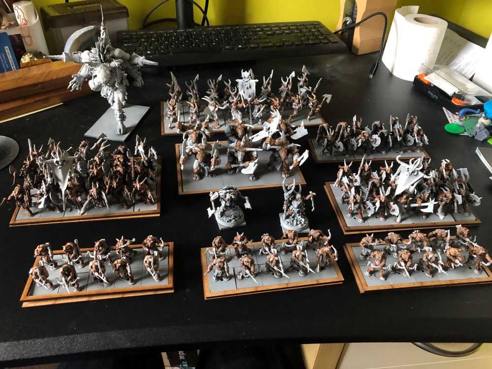Beastmen army for Old World. Maybe about 2000 points?